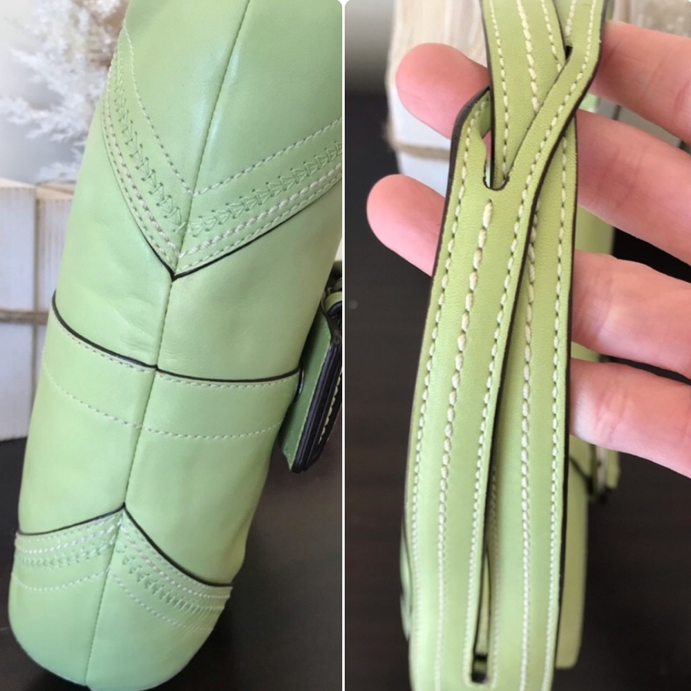 Coach Vintage Soho Buckle Flap Leather Shoulder Bag, 2006 Y2K, Lime Green, 10577 - Picture 14 of 16